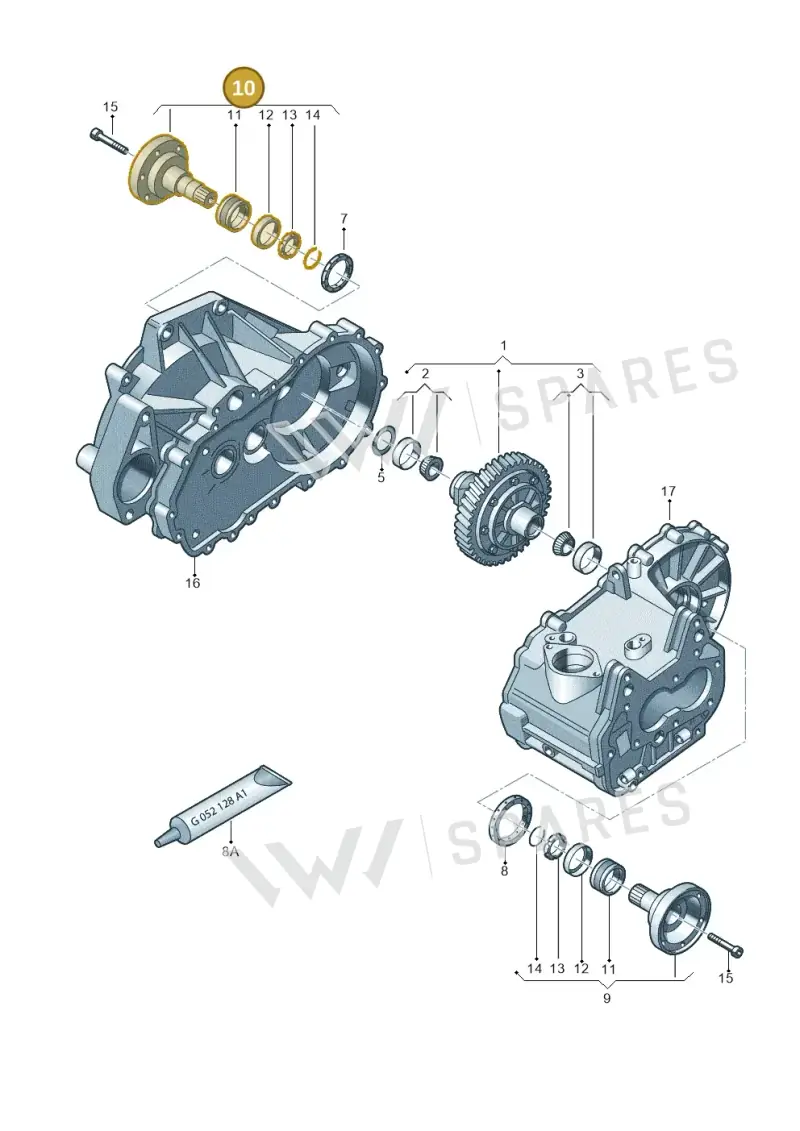02A409344 — Volkswagen Golf 1.4 BlueMotion (2012-2017) diagram 746409130, position 10