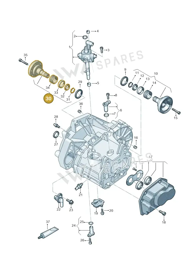 02A409344 — Volkswagen Golf 2.0 BlueMotion (2019-2024) diagram 827310020, position 30