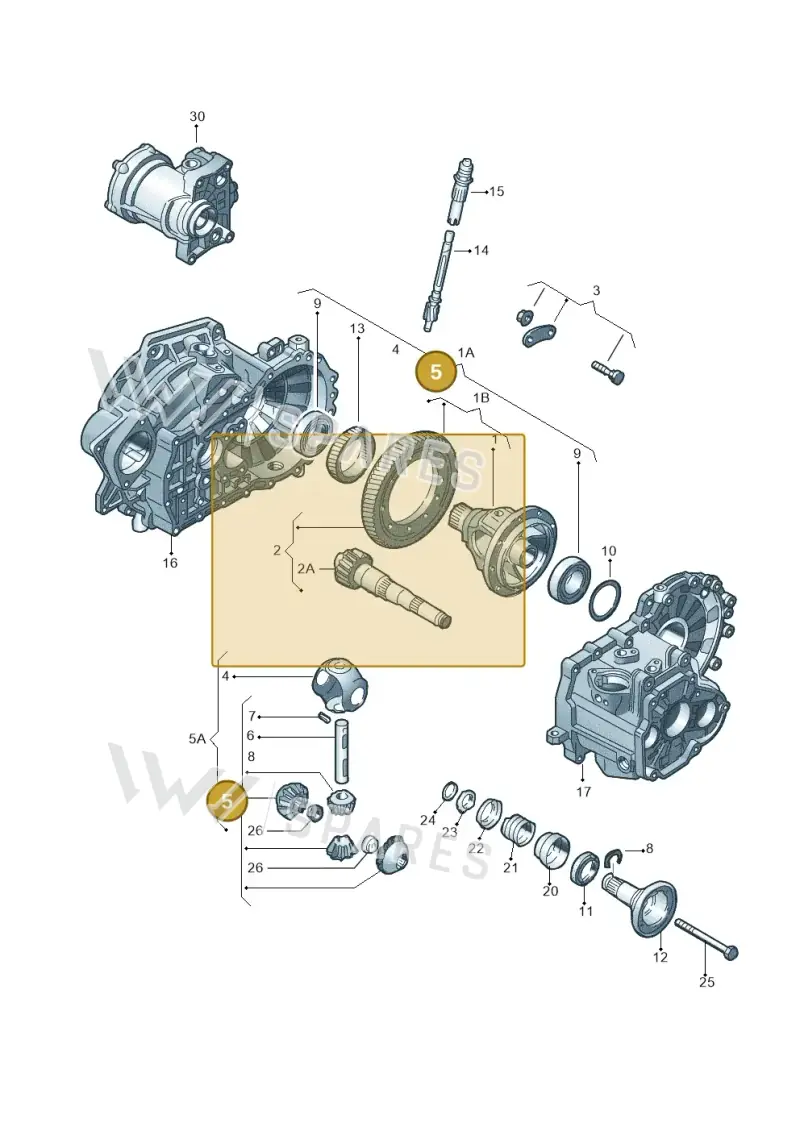 02A498081A — Volkswagen Jetta Wagon            02 (2001-2002) diagram 143409100, position 5