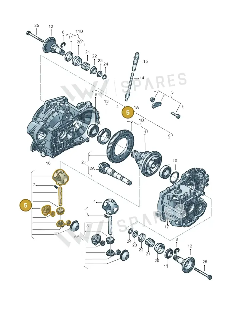 02A498081B — Volkswagen Jetta Wagon (2001-2001) diagram 148409250, position 5