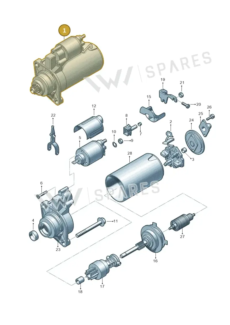 02A911023R — Volkswagen New Beetle (2001-2005) diagram 176911000, position 1