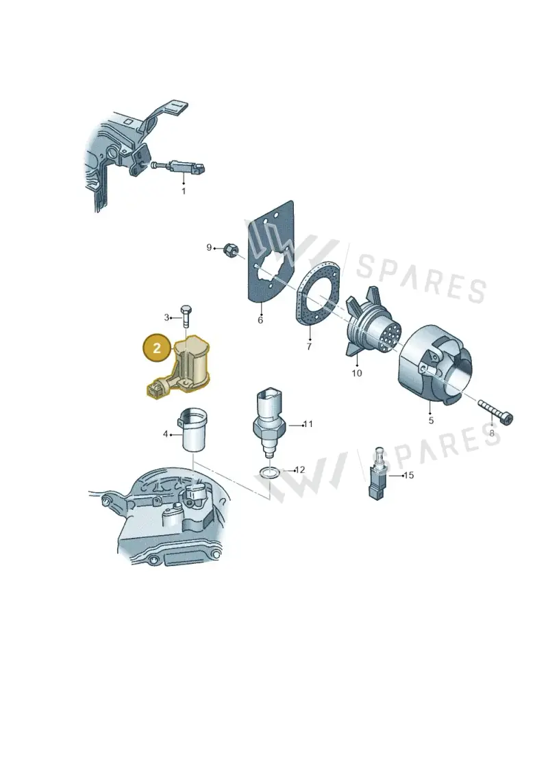 02A945413C — Volkswagen GOLF CABRIO (2002-2002) diagram 121945500, position 2