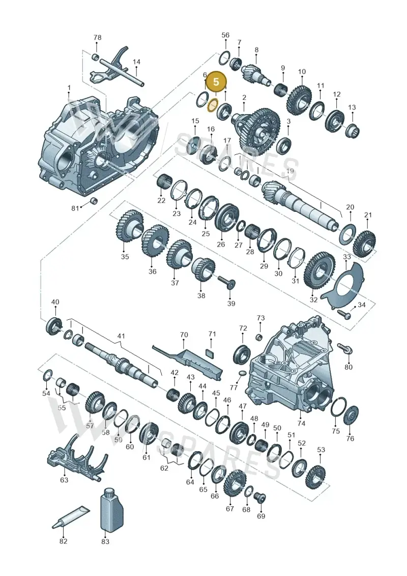 02B409210 — Volkswagen Caddy Maxi Kombi (2020-2024) diagram 5h0311150, position 5