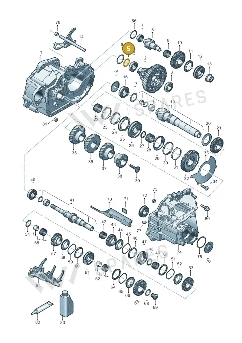 02B409210B — Volkswagen Caddy Maxi Kombi (2020-2024) diagram 5h0311150, position 5