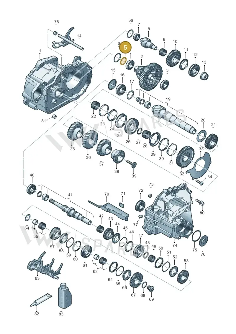 02B409210J — Volkswagen Caddy Maxi Kombi (2020-2024) diagram 5h0311150, position 5