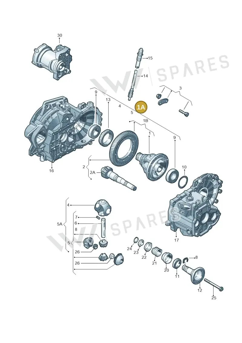 02C409021AR — Volkswagen Jetta/Wagon (2002-2006) diagram 143409100, position 1A