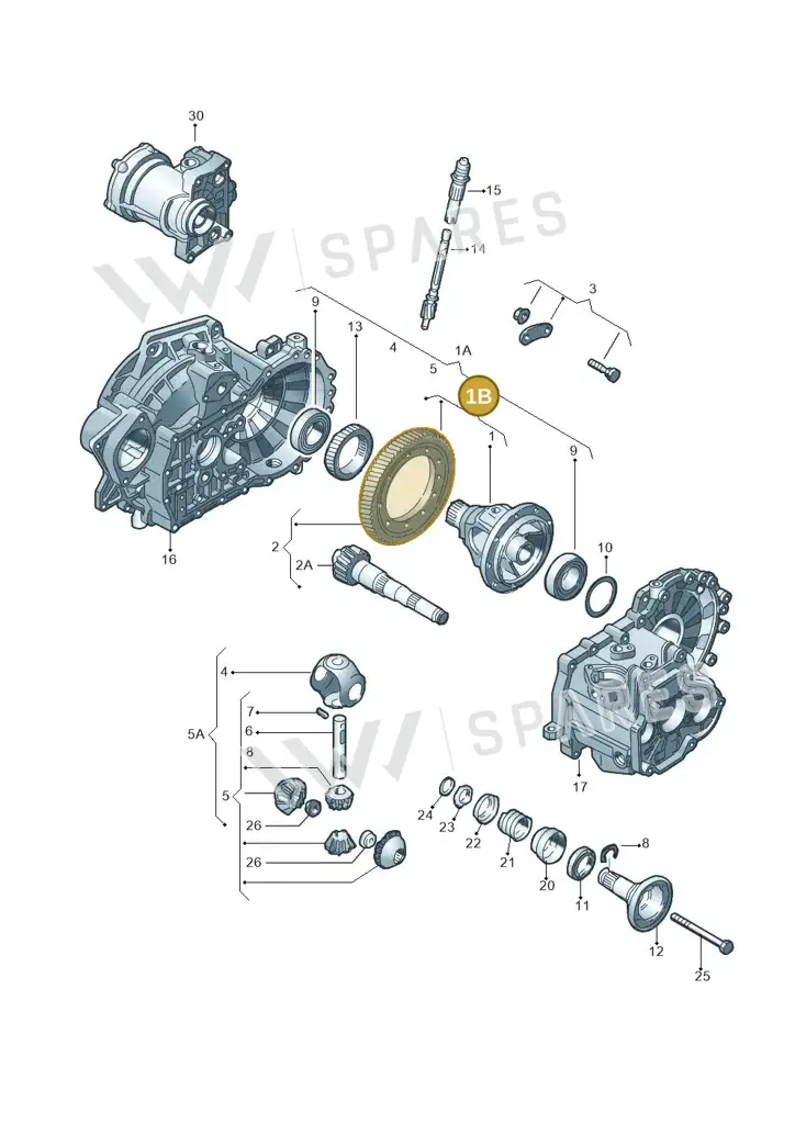 02C409109C — Volkswagen Jetta/Wagon (2002-2006) diagram 143409100, position 1B