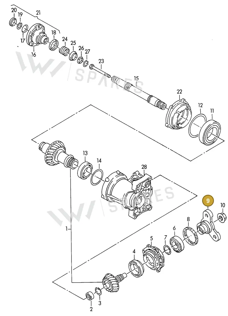 02C409271B — Volkswagen Passat Var.syncro (1994-1996) diagram 143409200, position 9