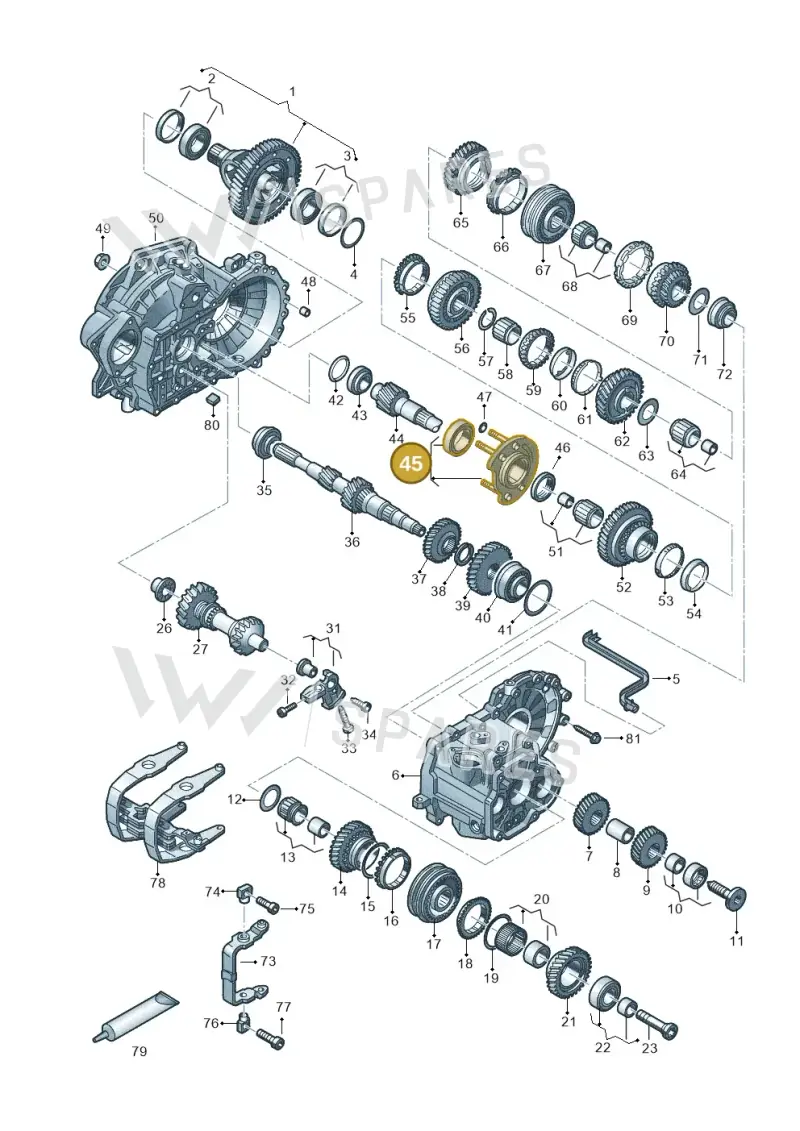 02D311206B — Volkswagen Arteon (2017-2023) diagram 828303520, position 45