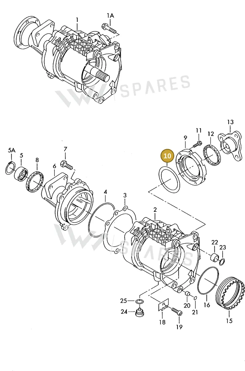 02D409247 — Volkswagen TRANSPORTER SYNCRO (1996-2003) diagram 187409170, position 10