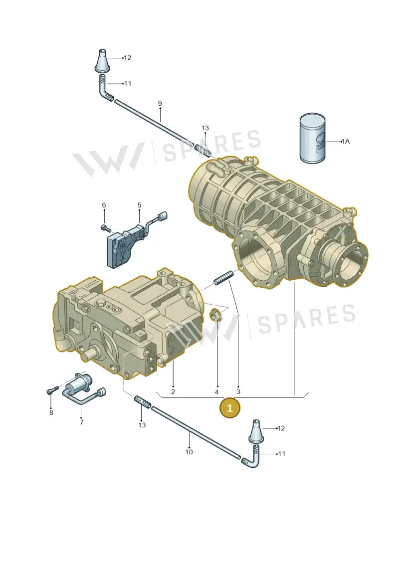 02D525010L — Volkswagen Jetta Wagon (2001-2001) diagram 194525100, position 1