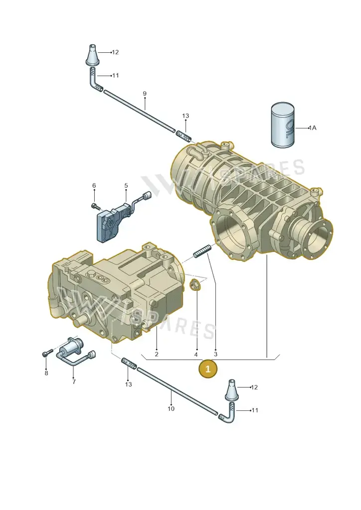 02D525010M — Volkswagen Jetta Wagon (2001-2001) diagram 194525100, position 1