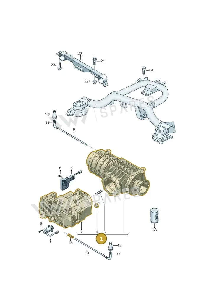 02D525010N — Volkswagen SHARAN/4MOTION (2000-2002) diagram 244525100, position 1