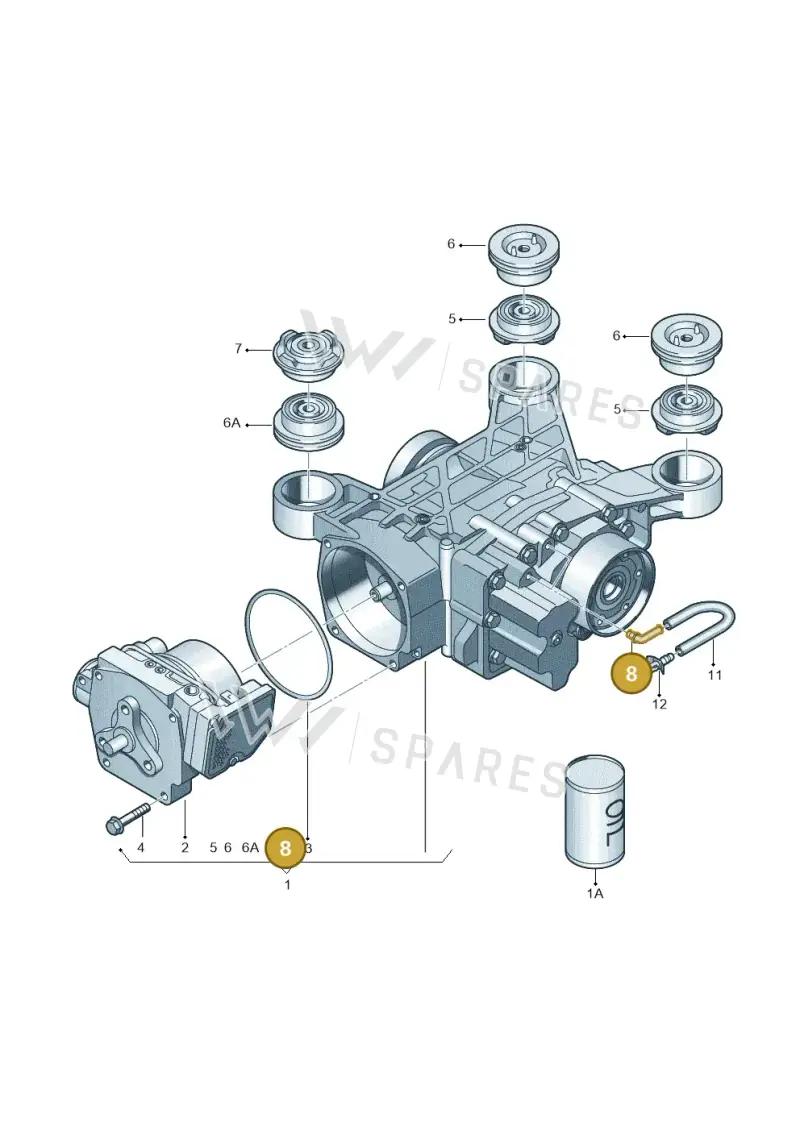 02D525118B — Volkswagen Golf (2011-2013) diagram 412525100, position 8