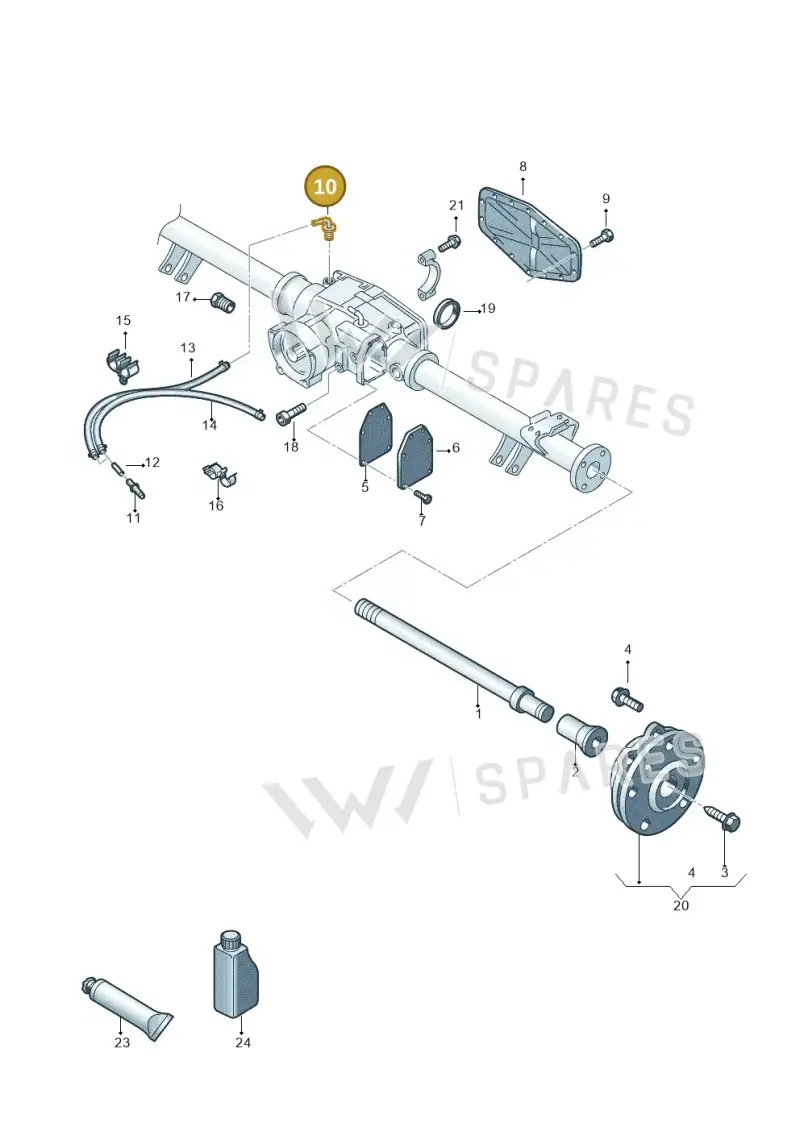 02D525118B — Volkswagen Caddy Maxi Kombi (2010-2015) diagram 652501100, position 10