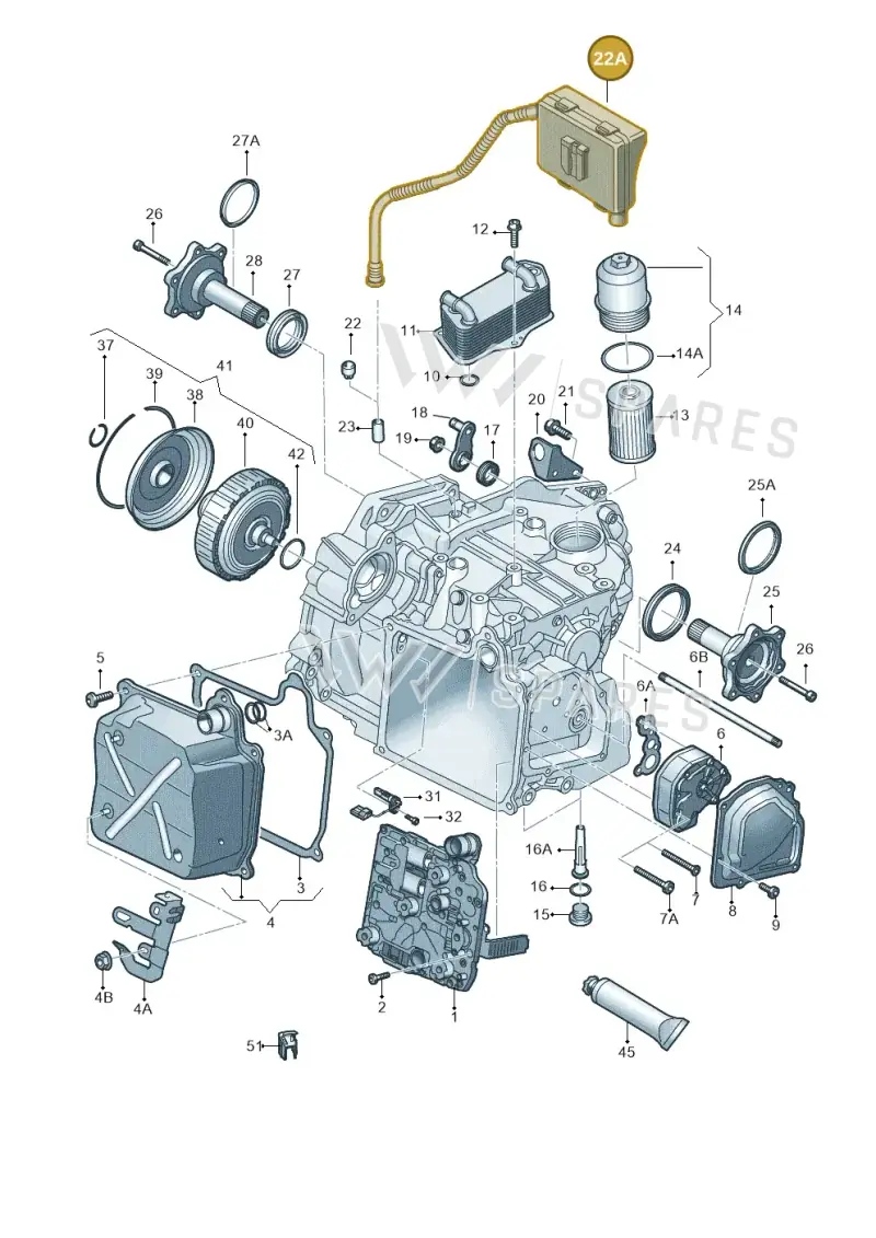 02E301472A — Volkswagen Passat CC (2011-2016) diagram 712321620, position 22A