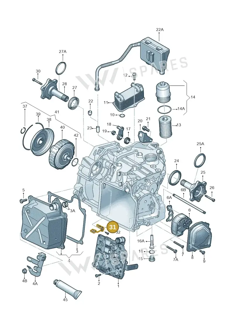 02E927321C — Volkswagen Golf Cabriolet (2011-2016) diagram 689321500, position 31
