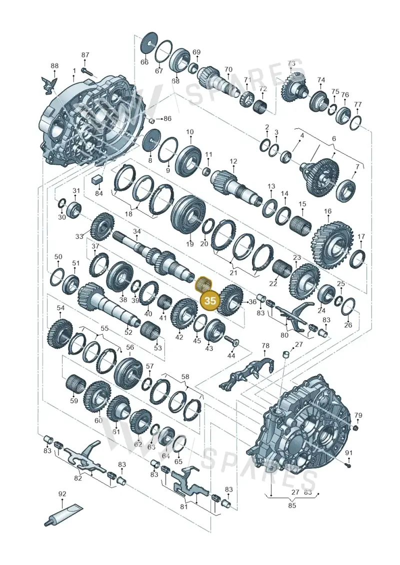 02F311265 — Volkswagen Transport. multivan (2019-2024) diagram 806800300, position 35