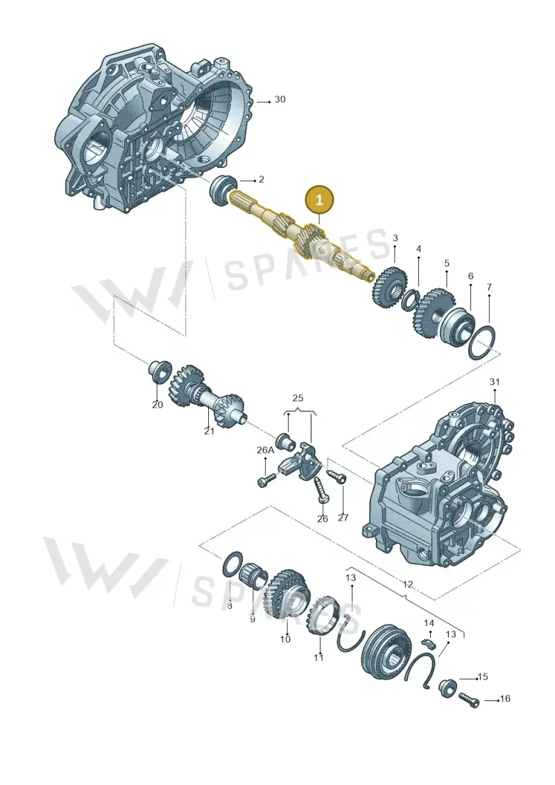 02J311103H — Volkswagen Caddy kombi (2015-2020) diagram 690311390, position 1