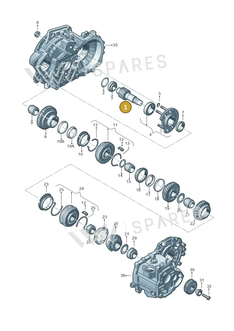 02J311205R — Volkswagen Golf 1.6 (2015-2019) diagram 201311380, position 1