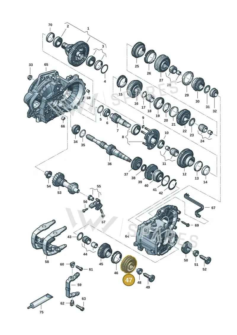 02J311241F — Volkswagen Transport. multivan (2019-2024) diagram 7ep300806, position 47
