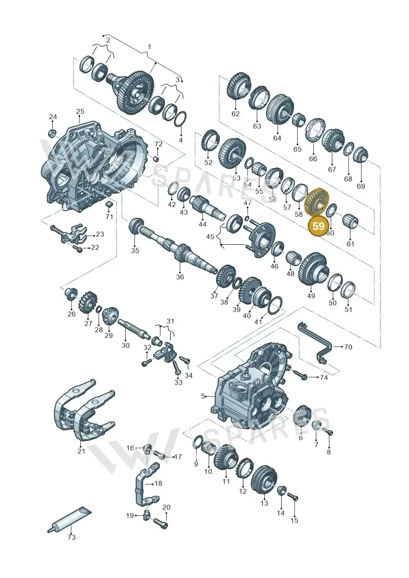02J311261AD — Volkswagen Beetle (2016-2019) diagram 827315030, position 59