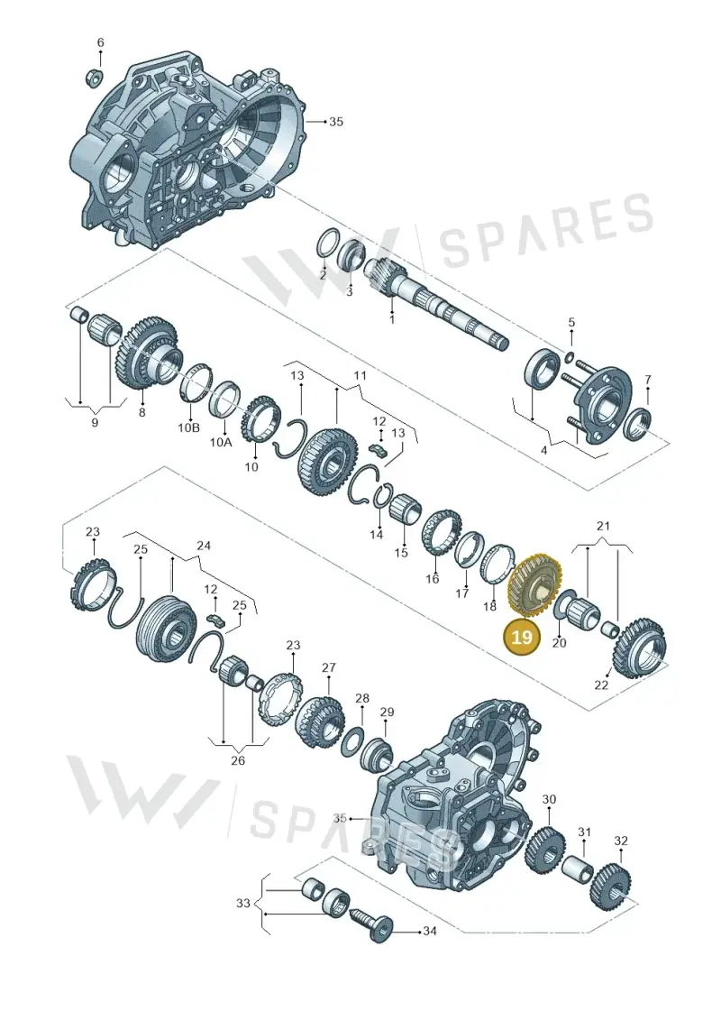 02J311261H — Volkswagen Golf estate (2009-2013) diagram 409311400, position 19