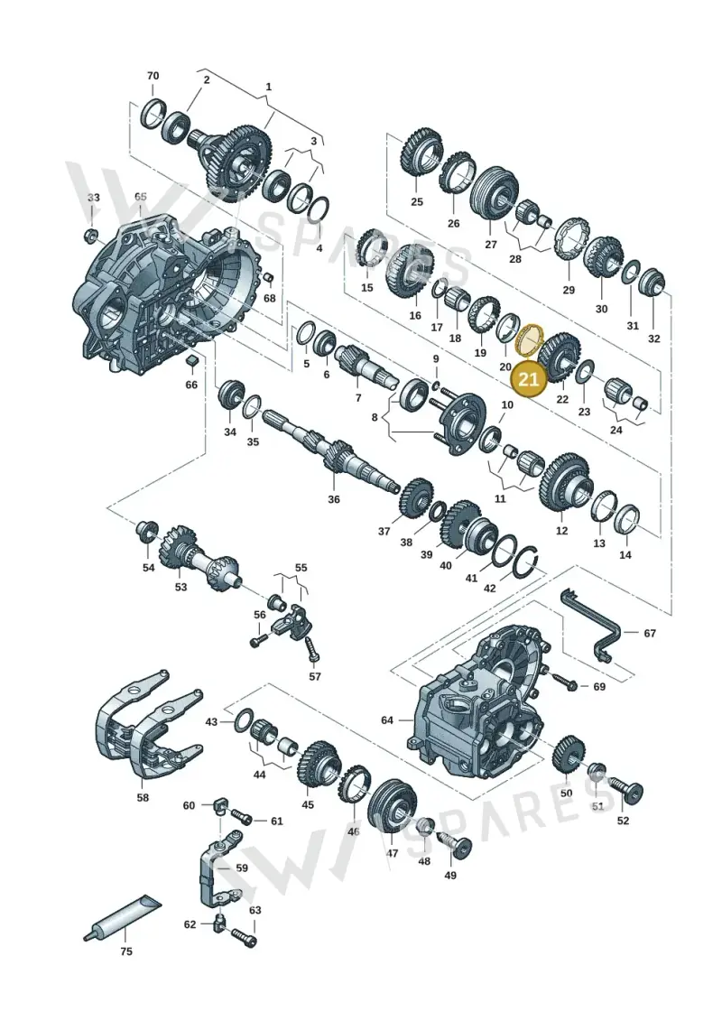 02J311277D — Volkswagen Transport. multivan (2019-2024) diagram 7ep300806, position 21