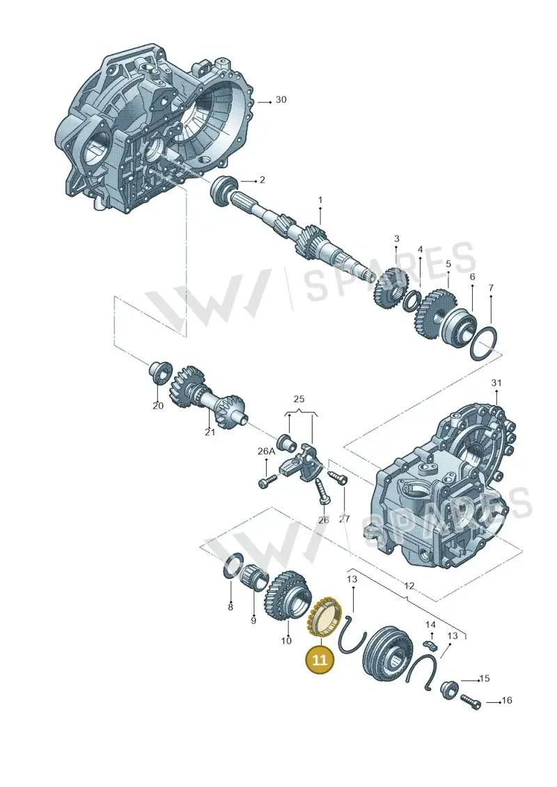 02J311295C — Volkswagen Caddy Maxi Kombi (2010-2015) diagram 690311390, position 11