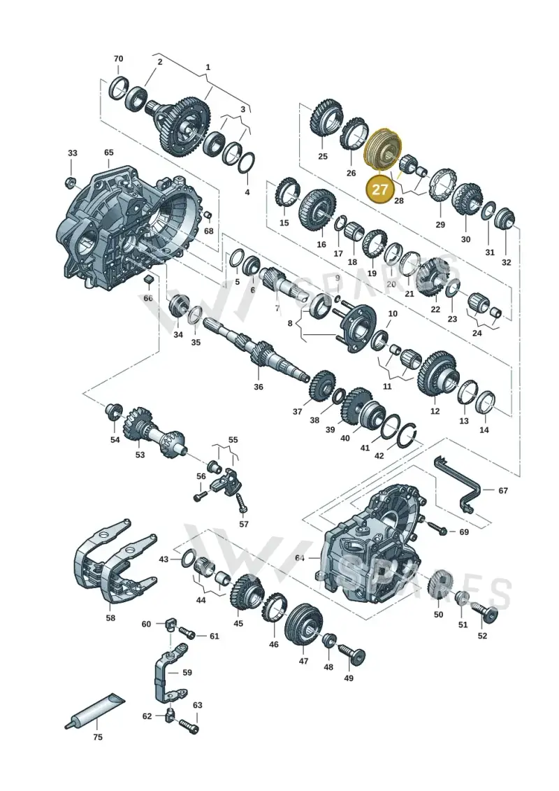 02J311301N — Volkswagen Transport. multivan (2019-2024) diagram 7ep300806, position 27