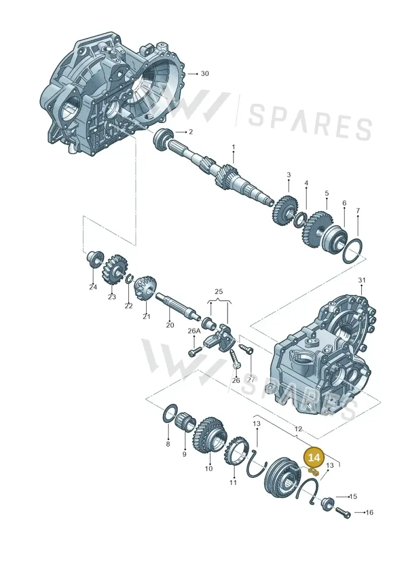 02J311313A — Volkswagen Golf 1.6 (2015-2019) diagram 420311390, position 14
