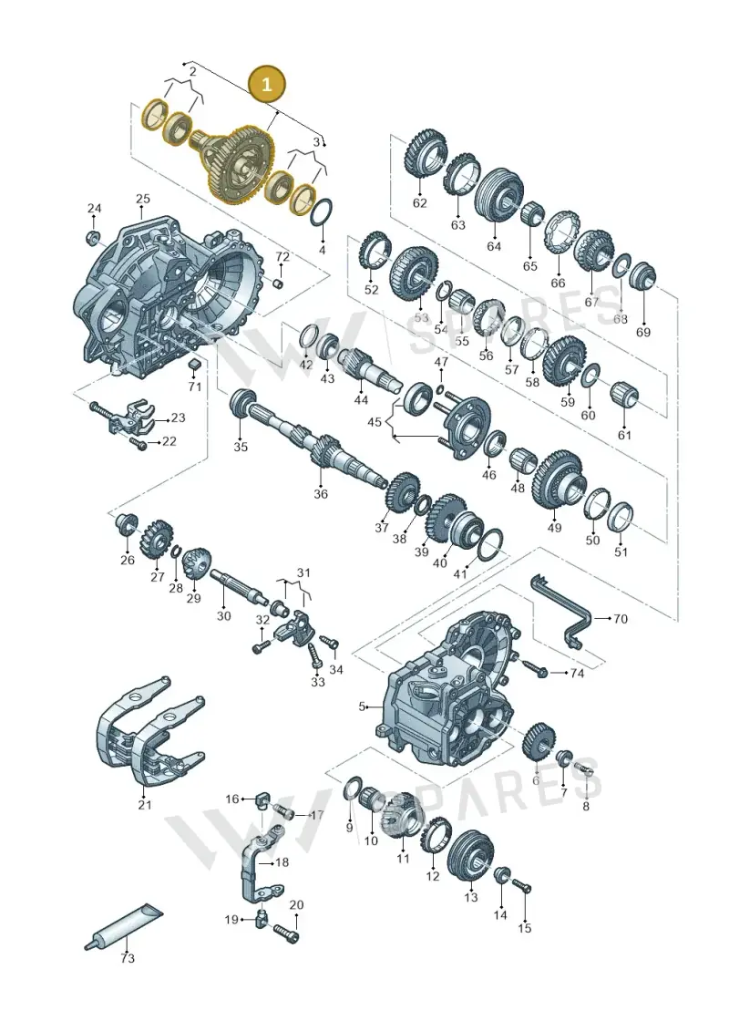 02J409021AS — Volkswagen Jetta (2014-2017) diagram 827315030, position 1