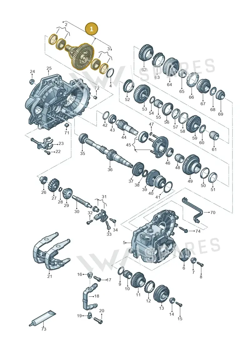 02J409021BD — Volkswagen Jetta (2014-2017) diagram 827315030, position 1