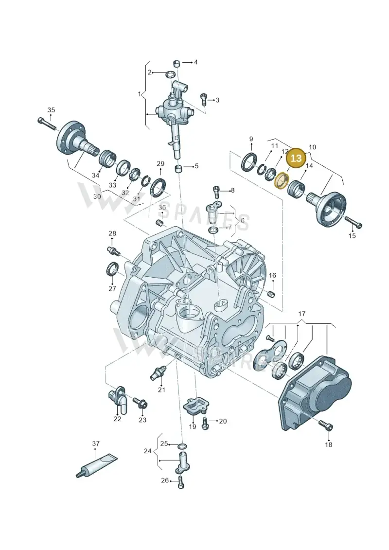 02J409378 — Volkswagen Golf 2.0 BlueMotion (2019-2024) diagram 827310020, position 13