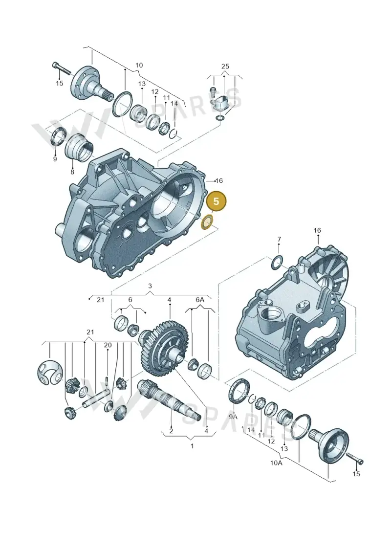 02K409210E — Volkswagen Polo (2011-2014) diagram 441409220, position 5