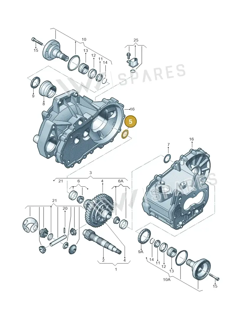 02K409210G — Volkswagen Polo (2011-2014) diagram 441409220, position 5