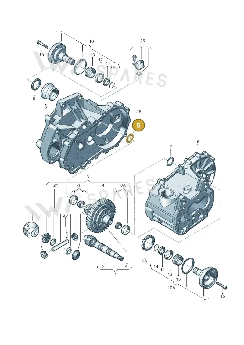 02K409210M — Volkswagen Golf (2009-2014) diagram 253409170, position 5