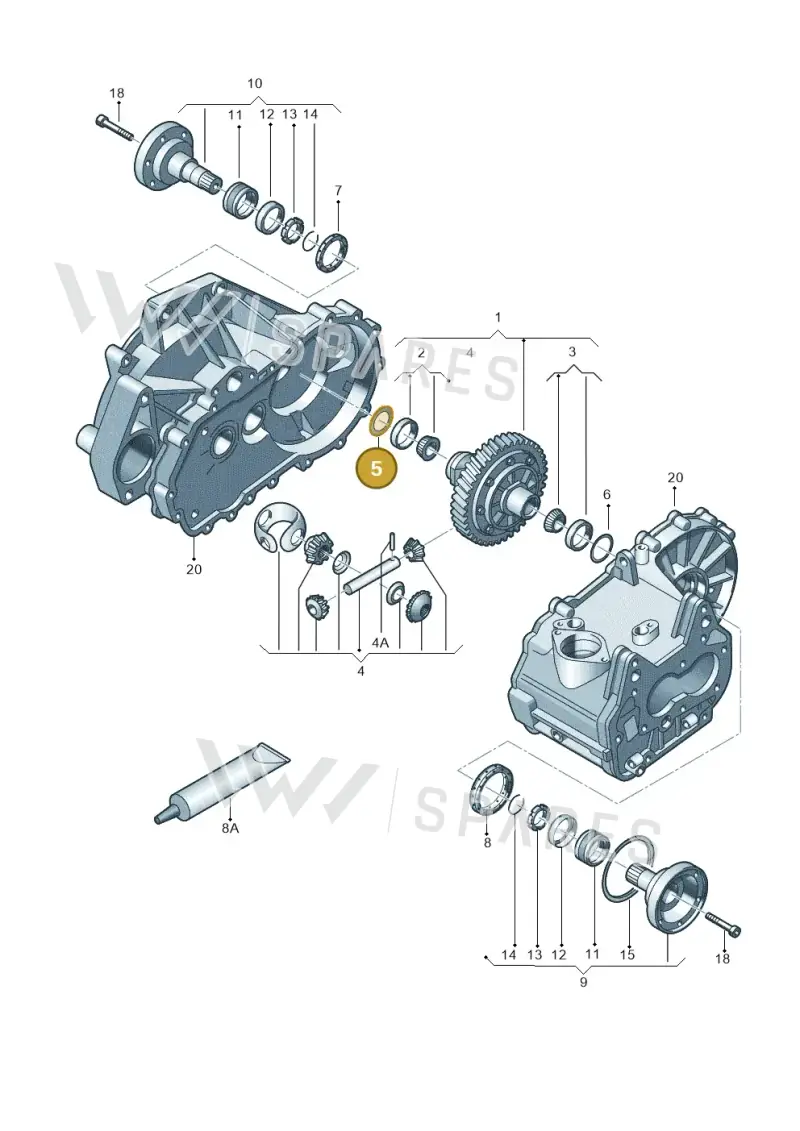 02K409210M — Volkswagen Golf estate (2009-2013) diagram 420409170, position 5