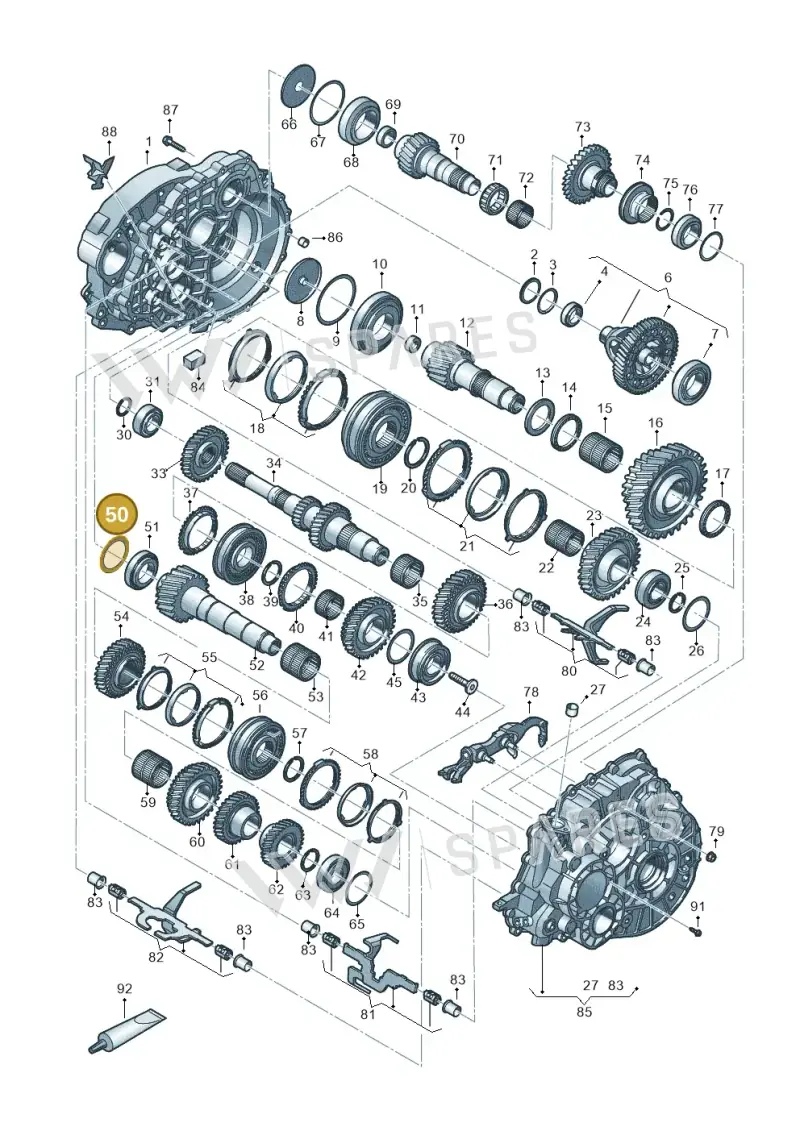 02K498210 — Volkswagen Transport. multivan (2019-2024) diagram 806800300, position 50