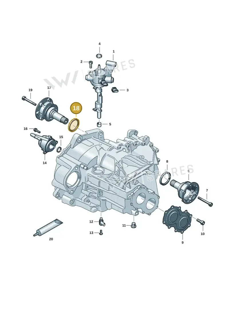 02M301189L — Volkswagen Caddy Maxi Kombi (2020-2024) diagram 5h0301150, position 18