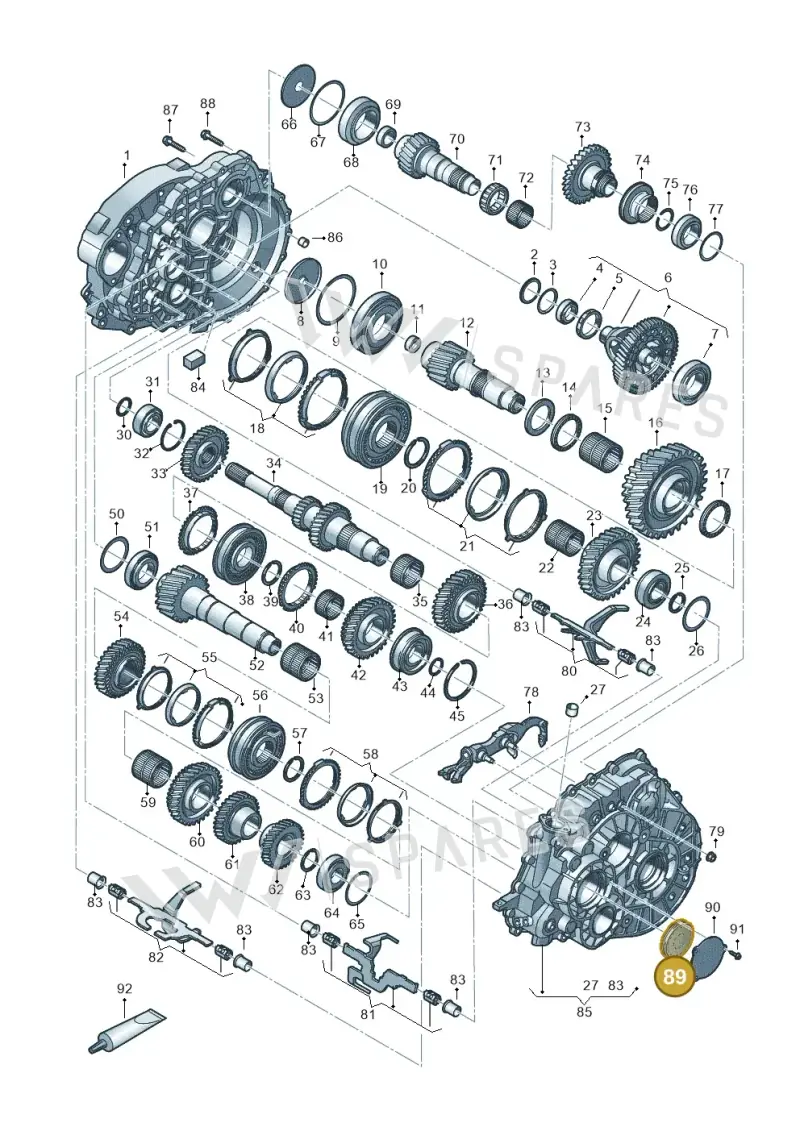 02M301211D — Volkswagen Tiguan 2.0 4Motion (2017-2024) diagram 884300802, position 89