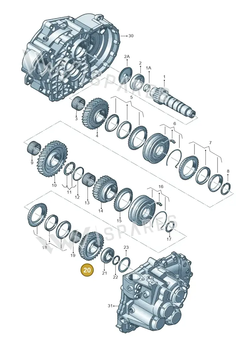 02M311129AG — Volkswagen Golf 1.4 BlueMotion (2012-2017) diagram 694311430, position 20