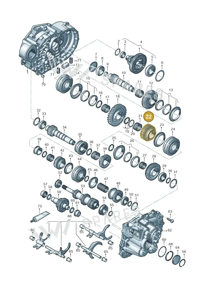 02M311145BG — Volkswagen Caddy Maxi Kombi (2020-2024) diagram 813300552, position 22