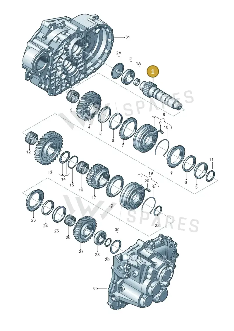 02M311205BD — Volkswagen Golf estate (2009-2013) diagram 194311580, position 1