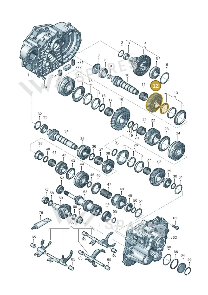 02M311261BA — Volkswagen Golf 2.0 BlueMotion (2019-2024) diagram 813300552, position 12