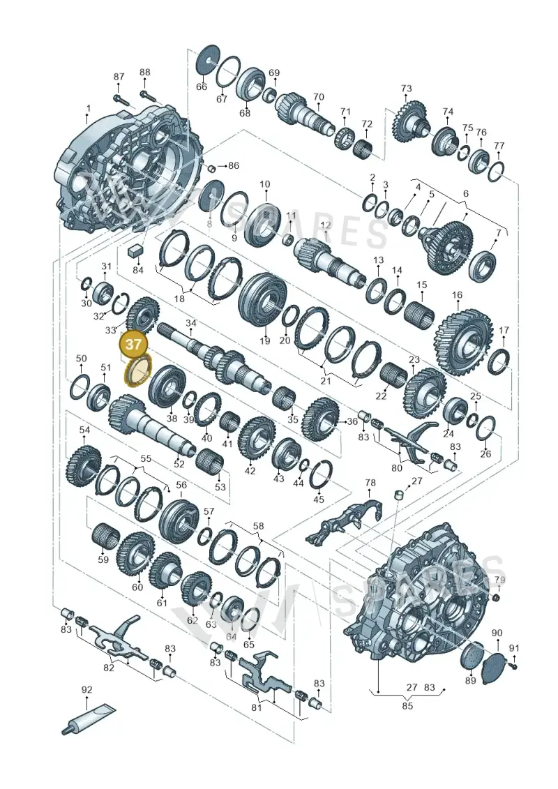 02M311269S — Volkswagen Tiguan 2.0 4Motion (2017-2024) diagram 884300802, position 37