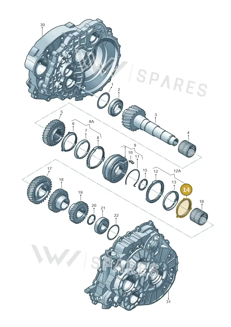 02M311277B — Volkswagen Tiguan 4Motion (2011-2018) diagram 731311270, position 14