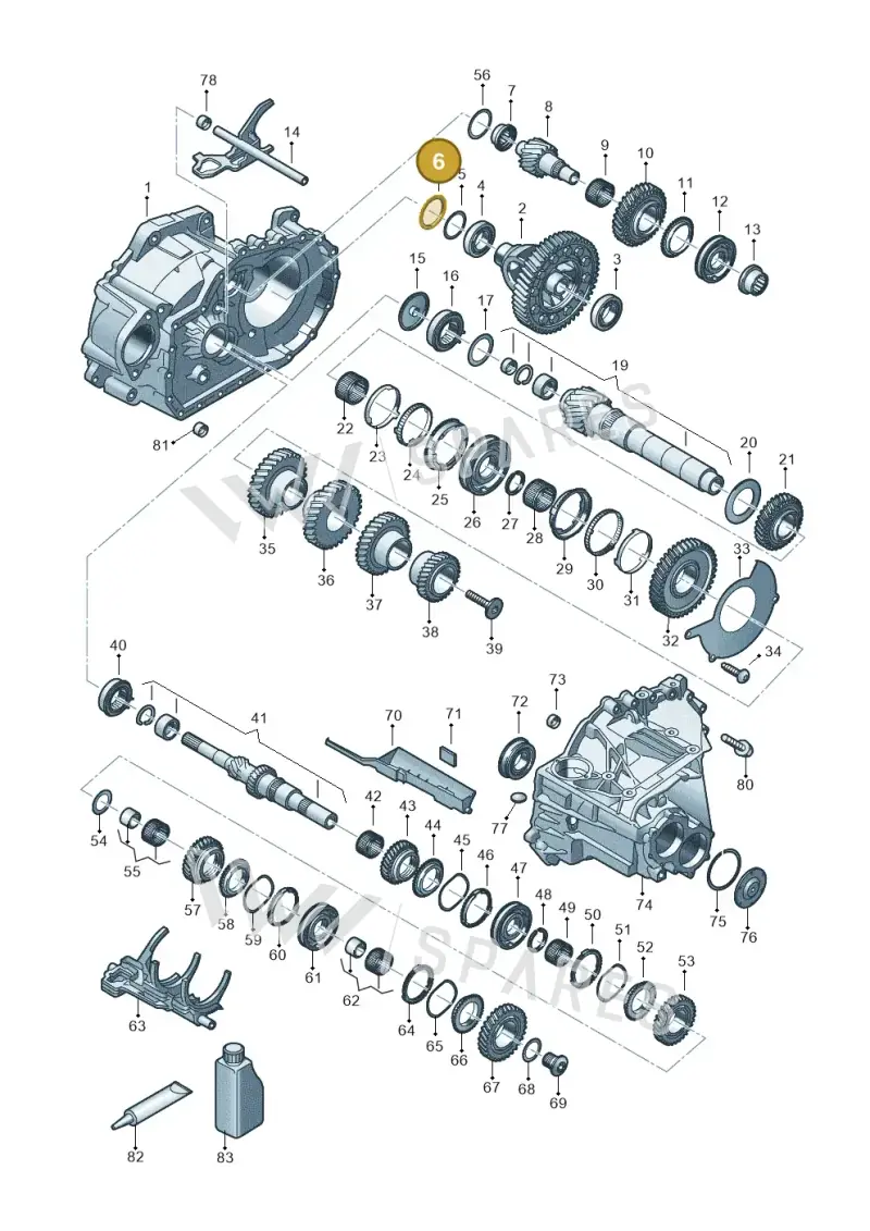 02M409208 — Volkswagen Caddy Maxi Kombi (2020-2024) diagram 5h0311150, position 6