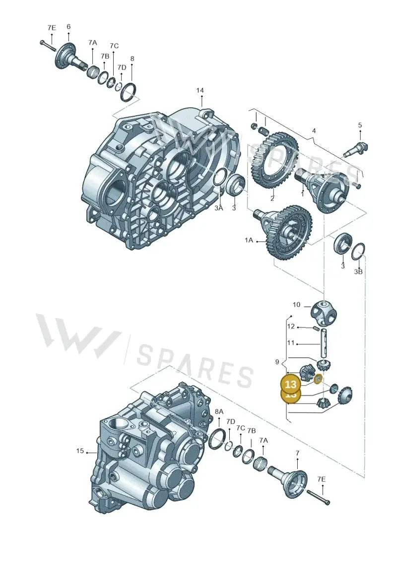 02M409373A — Volkswagen Jetta/Wagon (2002-2006) diagram 194409300, position 13