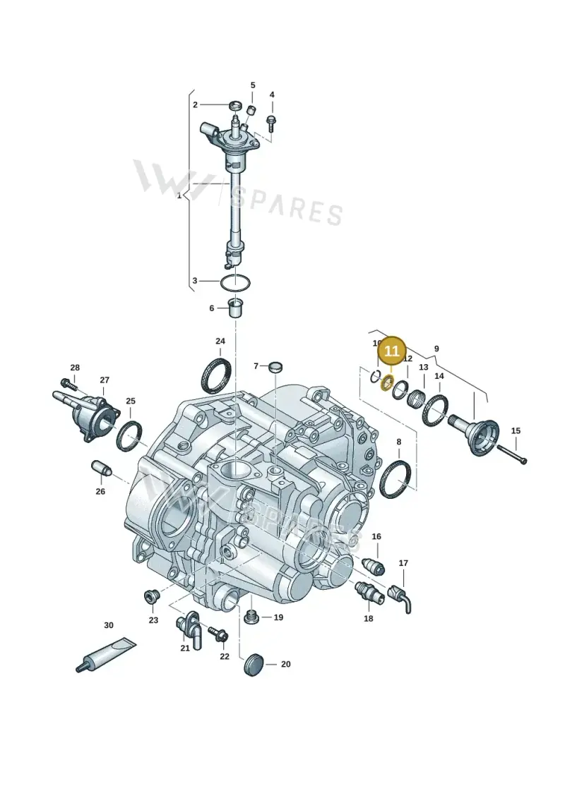 02M409374A — Volkswagen Caddy Maxi Kombi (2020-2024) diagram 2ka300570, position 11